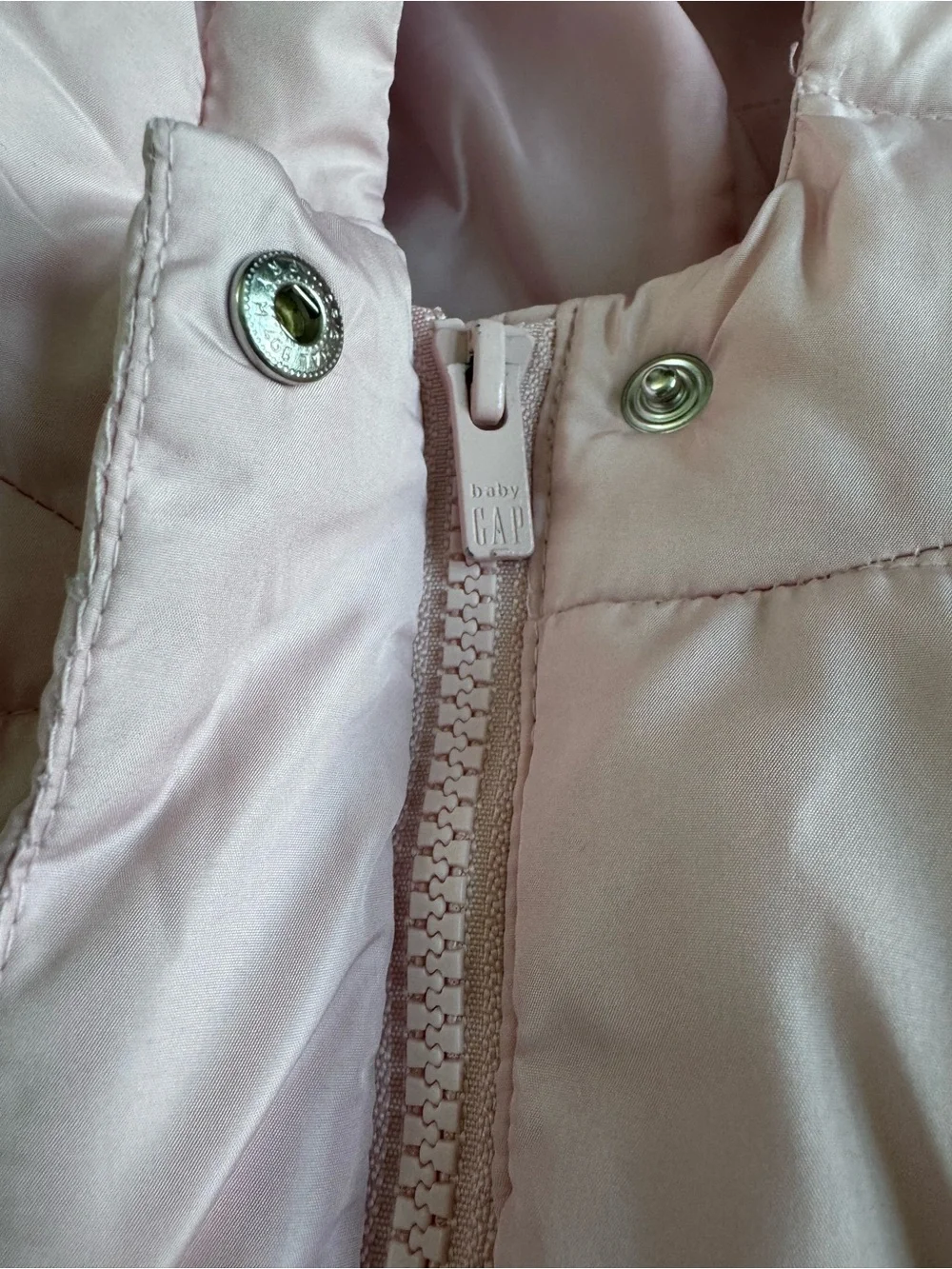 GAP Baby Light Pink Quilted Puffer Hooded Jacket Coat Girl’s Size 3
